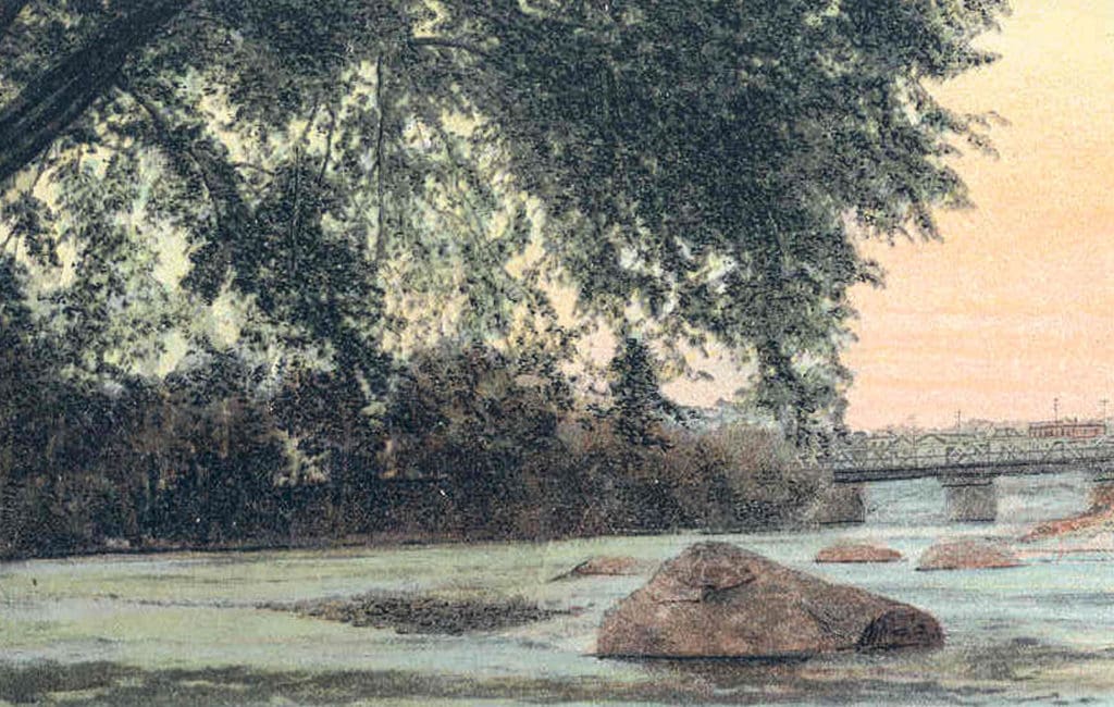 Card 68 – Little Androscoggin River and Junction of Big and Little Androscoggin Rivers, Auburn, ME